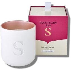 Sanctuary Spa Ruby Oud Candle Sweet Amber and Oud Scented Ceramic 260
