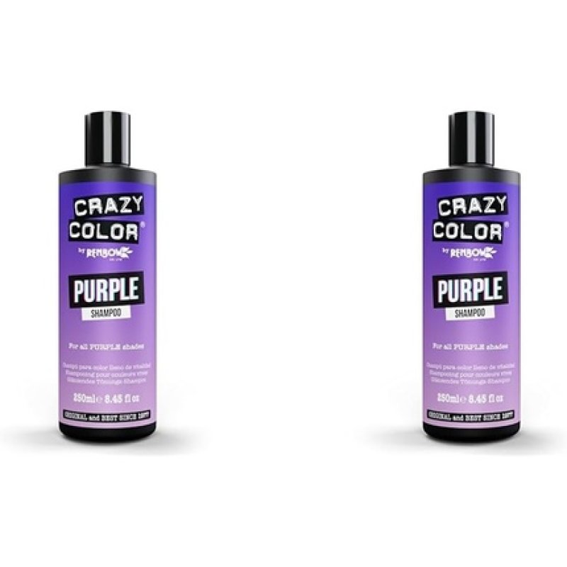 Crazy Color Vibrant Color Shampoo Purple for Unisex 8.45 Oz
