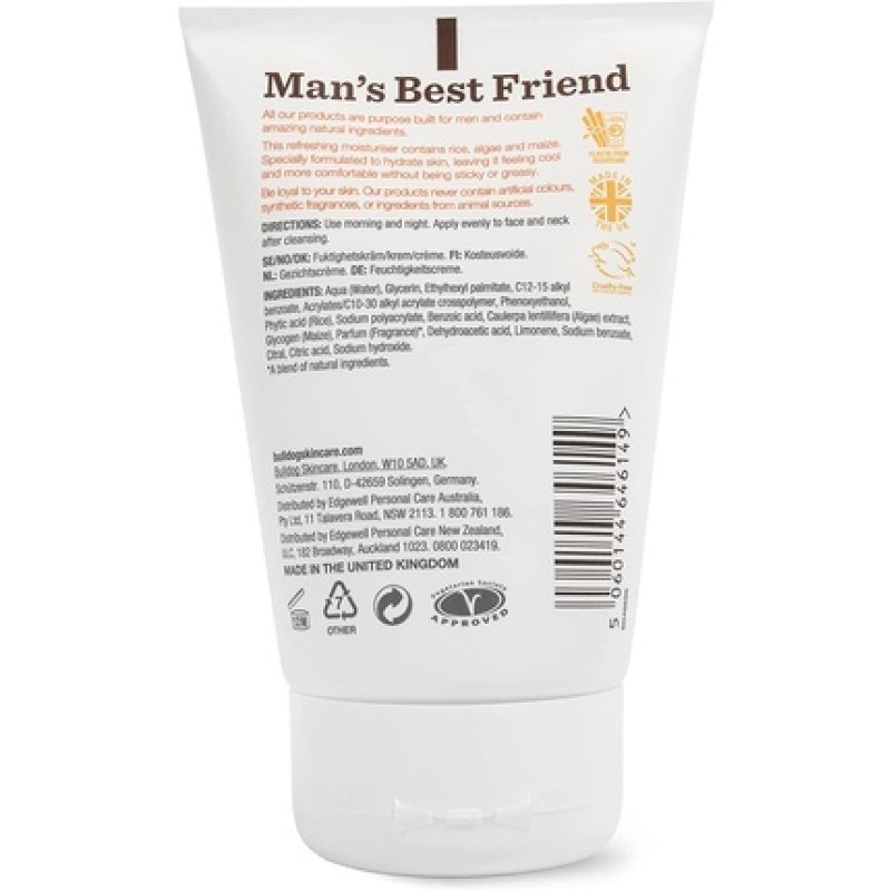 Bulldog Energising Moisturiser Face Cream for Men 100ml