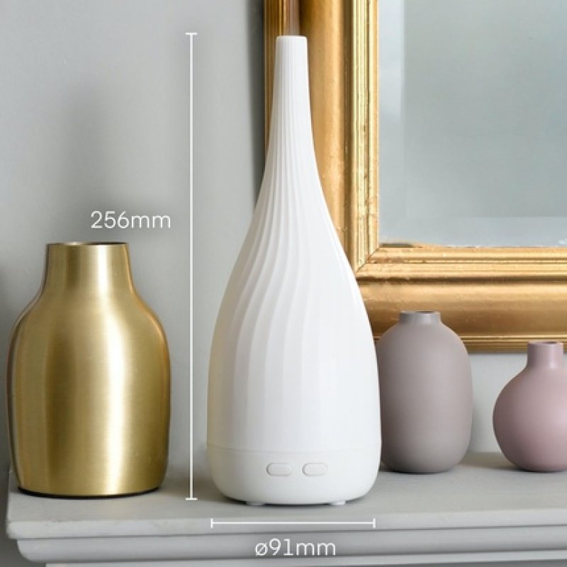 MADE BY ZEN THALIA WHITE Aroma Diffuser Humidifier for Bedroom and Home with Colour Changing Mood Light Aromatherapy