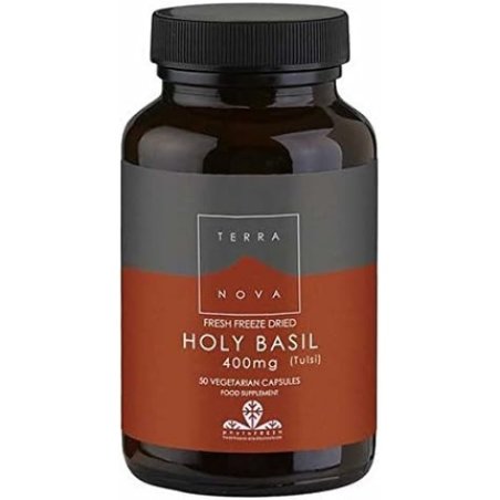 Terranova Holy Basil Fresh Freeze Dried Vegetarian Capsules 50 Count 400mg