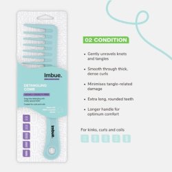 Imbue Detangling Comb Hairbrush for Wet or Dry Fine Curly Thick Afro Hair Green