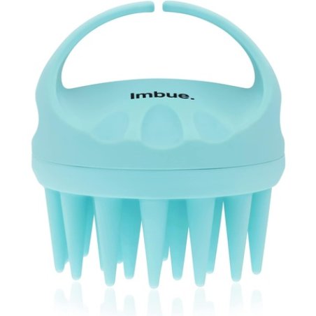 Imbue Scalp Massage & Shampoo Brush with Soft Silicone Bristles for Hair Care and Head Relaxation - Green