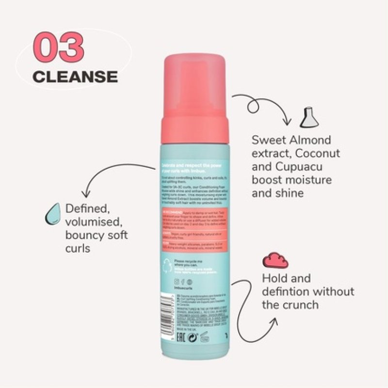 Curl Uplifting Conditioning Foam Hair Styling Mousse with Shea Butter Anti Frizz