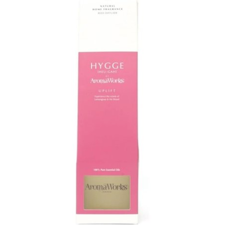 AromaWorks Hygge Uplift Reed Diffuser Rejuvenating Blend of Lemongrass and Ho Wood Scents 100ml