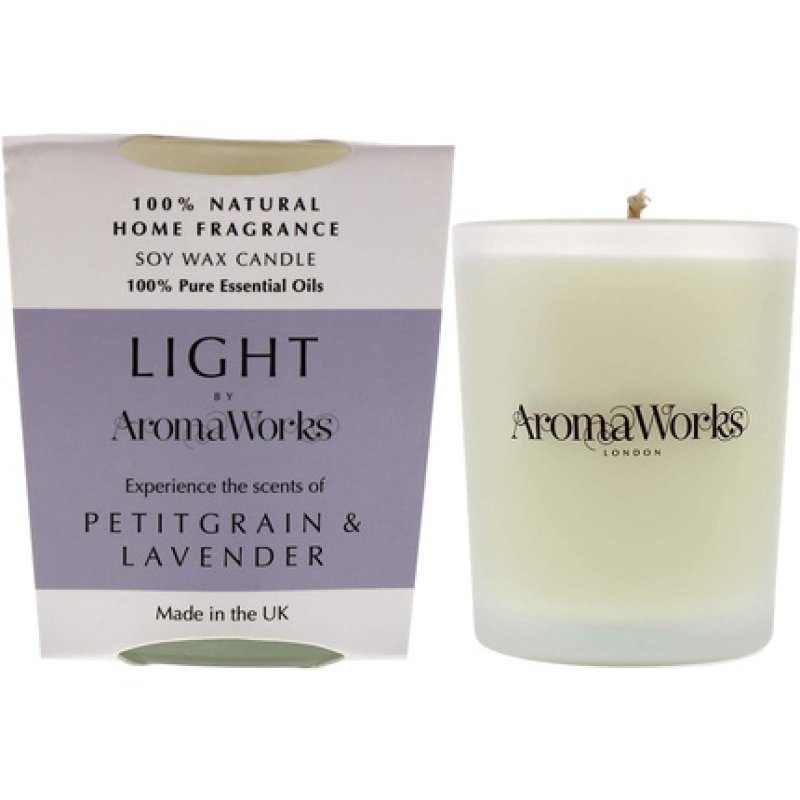 Aromaworks Light Candle Small - Petitgrain And Lavender For Unisex 2.65 Oz