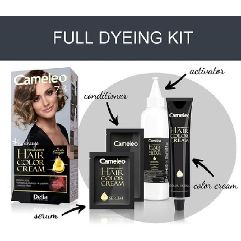 Cameleo Permanent Hair Colour Cream Hazelnut Intensive Color & Protection 5 Oils Omega Plus Acids Professional