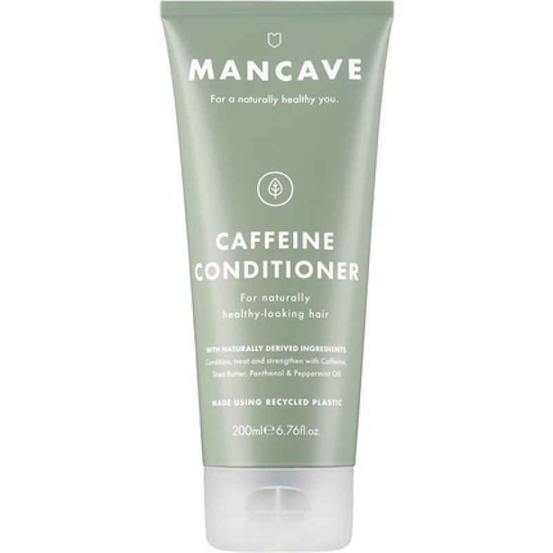 ManCave Caffeine Conditioner 200ml for Men Encouraging Healthy Hair Growth with Natural Ingredients Vegan Friendly Tube