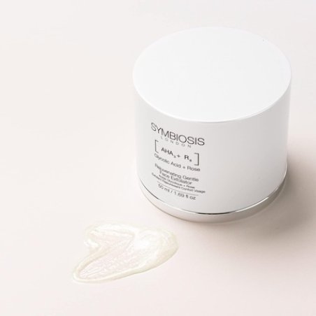 Symbiosis London Rose and Glycolic Acid Rejuvenating Gentle Face Exfoliator 50ml