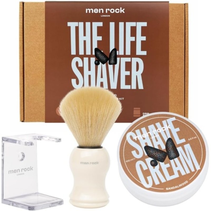 Men Rock The Life Shaver Gift Set Barber Standard Wet Shave Kit 100ml