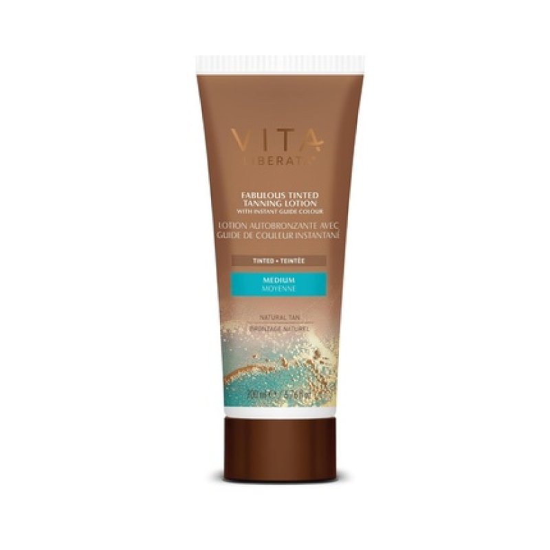 Vita Liberata Fabulous Gradual Tanning Lotion Medium Tinted Natural Looking Tan for Face & Body Quick Drying Formula