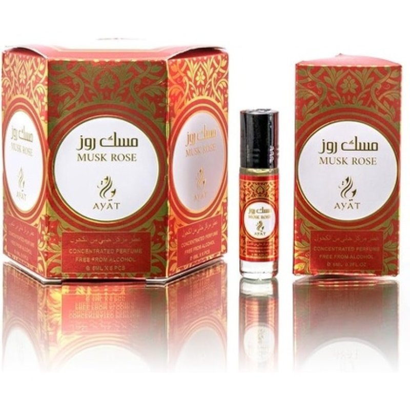 AYAT Perfumes Fragrance Oil for Men & Women Musk Rose 6ml - Pack of 6