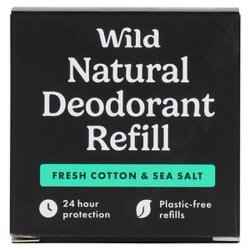 Wild Fresh Cotton Sea Salt Natural Deodorant Refill By Wild - 40g
