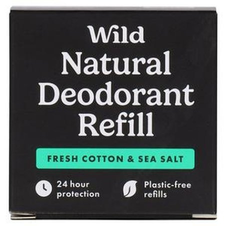 Wild Fresh Cotton Sea Salt Natural Deodorant Refill By Wild - 40g