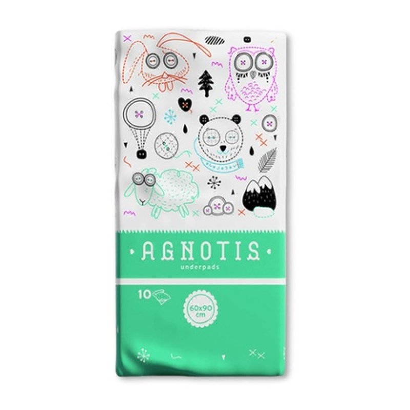 AGNOTIS Baby Changing Mats 60x90cm with High Hygiene Protection Soft Absorbent Surface and Waterproof Backing Pack of 10