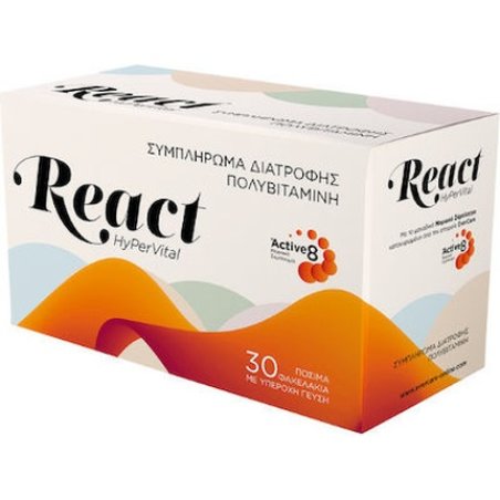 Evercare React Hypervital Multivitamins Dietary Supplement 30 Sachets