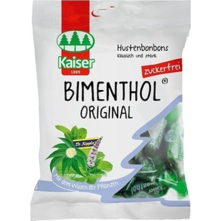 Kaiser Bimenthol Cough Drops With Mint And Eucalyptus - Sugar Free, 75 Grams