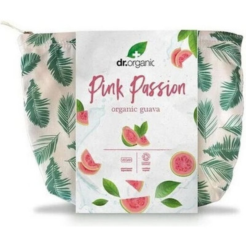 Dr. Organic Pink Passion Organic Guava Promo Set - Includes Shampoo 265ml, Body Wash 250ml, Face Wash 150ml, And A Free