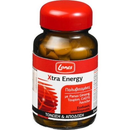 Lanes Xtra Energy Multivitamins For Energy, Stimulation, And Mental Clarity - 30 Tablets