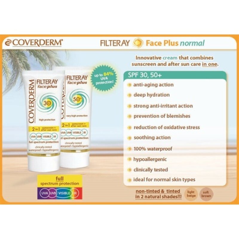 Coverderm Filteray Face Plus SPF30 Face Sunscreen for Normal Skin 50ml