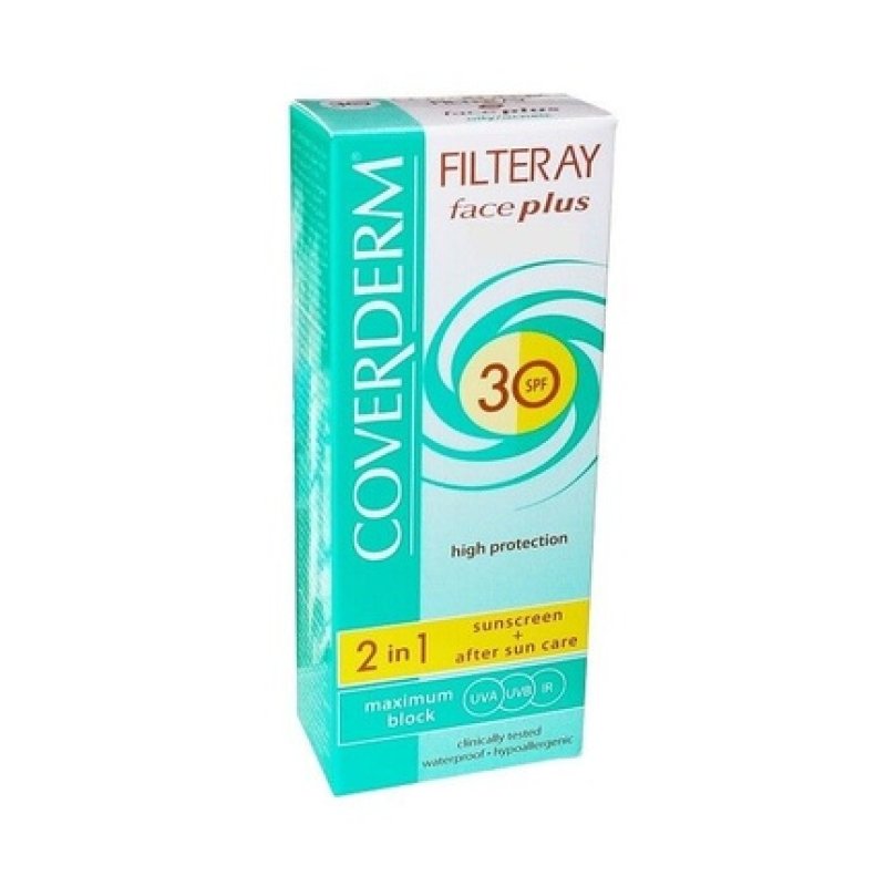 Coverderm Filteray Face Plus Tinted Face Sunscreen SPF30 for Dry/Sensitive Skin 50ml