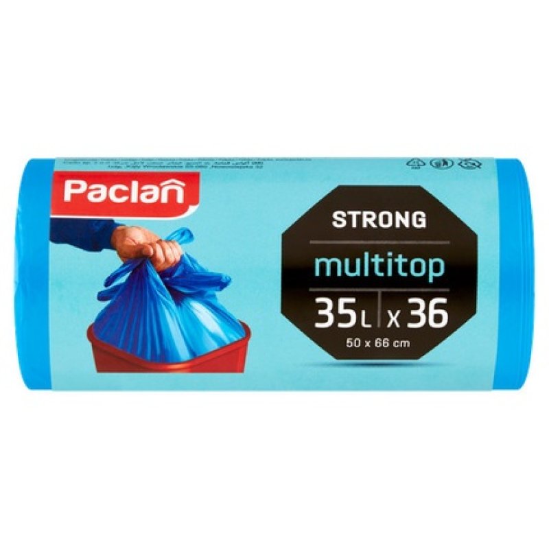 Paclan Strong Multitop Waste Bags 35L