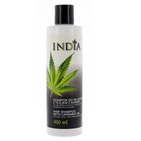 INDIA Hair Shampoo with Hemp Oil, Collagen, and D-Panthenol 400ml