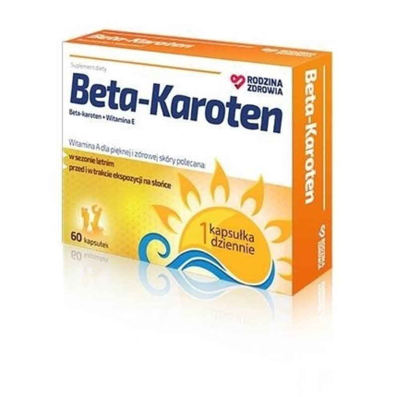 Health Family Beta-Carotene 60 Capsules - Dietary Supplement