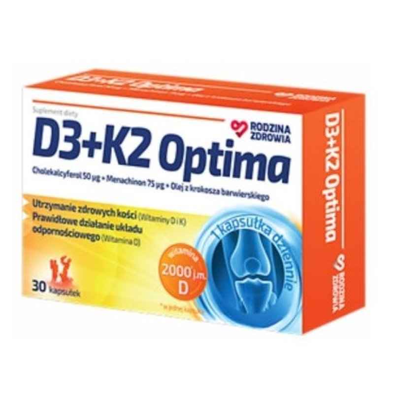 Rodzina Zdrowia D3 K2 Optima - 30 Capsules