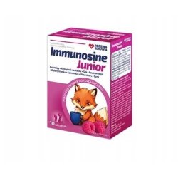 Rodzina Zdrowia Immunosine Junior Raspberry Flavor 10 Sachets - Children's Dietary Supplement