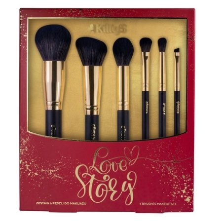 Killys Love Story Makeup Brush Set For Face And Eyes - 6 Pieces
