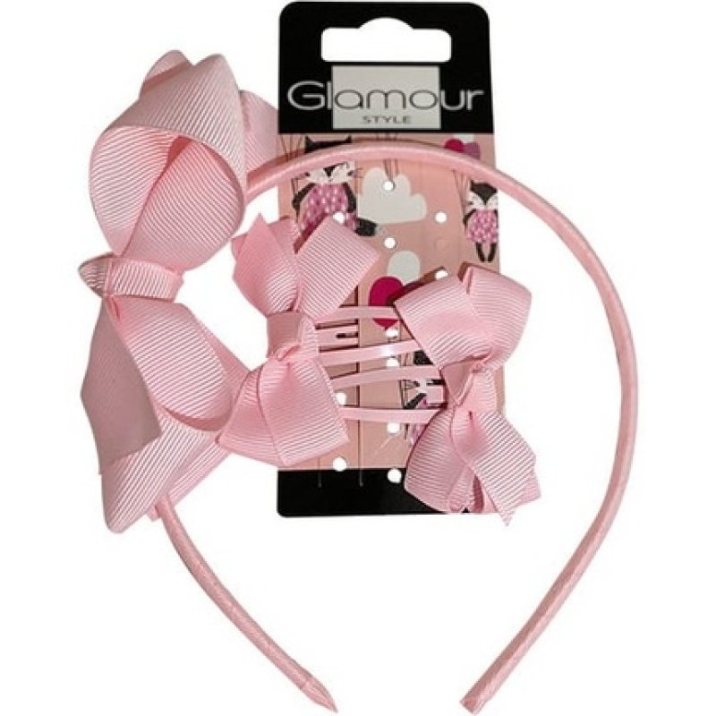 Glamour Kids Back to School Hair Accessories Set Pink