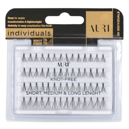 Auri Individuals Mix Artificial Eyelashes Clusters Without Strips Short Medium Long 56 Pieces