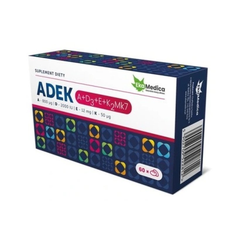 Ekamedica Adek 60 Capsules - Vitamin A, D, E, And K Supplement