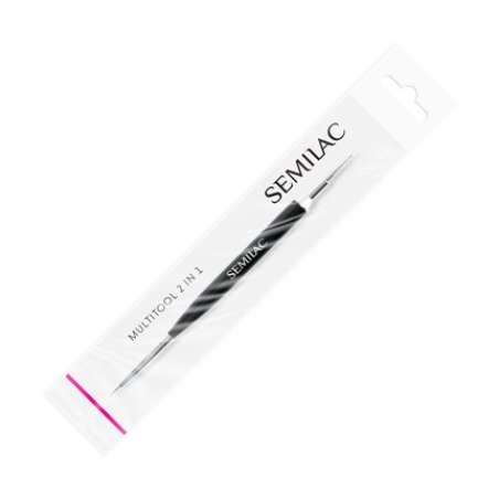 Semilac Multitool 2 in 1 Nail Design Tool Thin Brush and Ball Probe