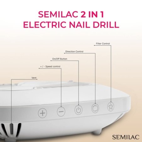 Semilac Electric Nail File No Dust 2in1