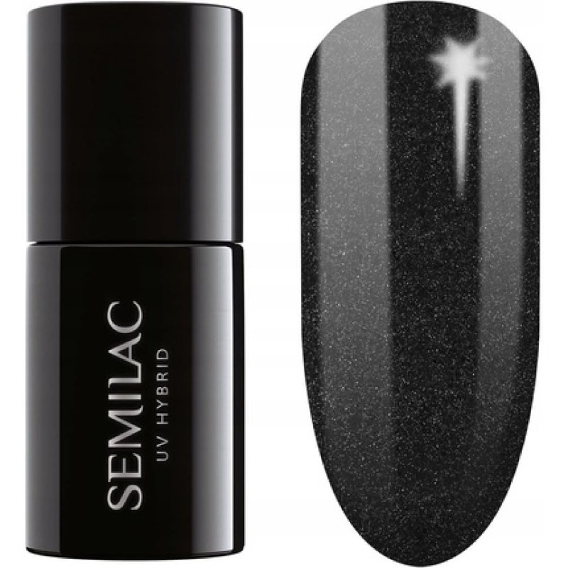 SEMILAC 394 Sparkling Midnight Date Nail UV Gel Polish 7ml