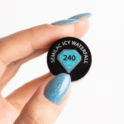 Semilac UV Hybrid Nail Polish 240 Icy Waterfall 7ml Seaqueen Collection