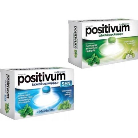 Positivum Sleep Herbal Supplement 180 Tablets for Stress and Depression with Lemon Balm and Hops
