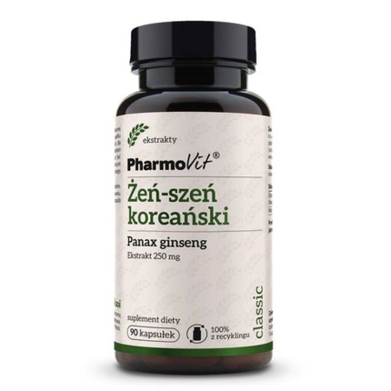 Pharmovit Korean Panax Ginseng Dietary Supplement 90 Capsules