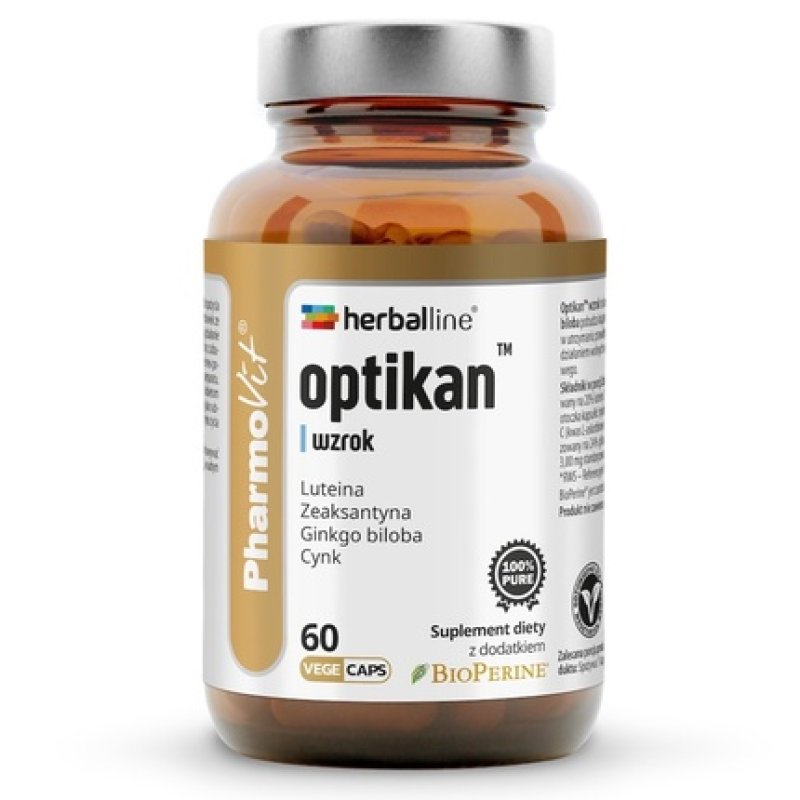 Pharmovit Optikan Vision Supplement Dietary 60 Capsules
