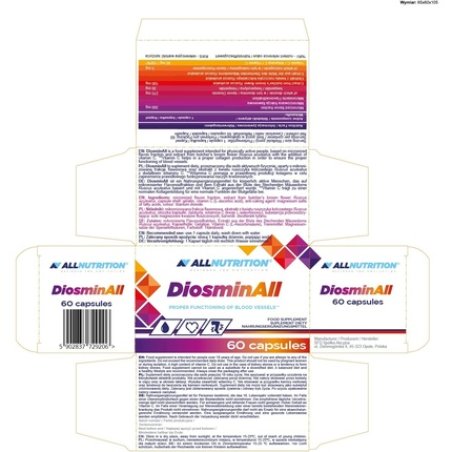 ALLNUTRITION Diosminall Dietary Supplement with Diosmin and Hesperidin - Supports Collagen Synthesis and Antioxidant