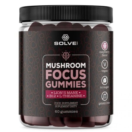 Solve Labs Mushroom Focus Gummies Dietary Supplement In Gummy Form 60 Pieces