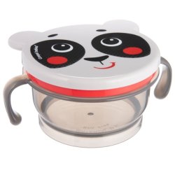 Little Snack Keeper Beige with Lid and Silicone Opening