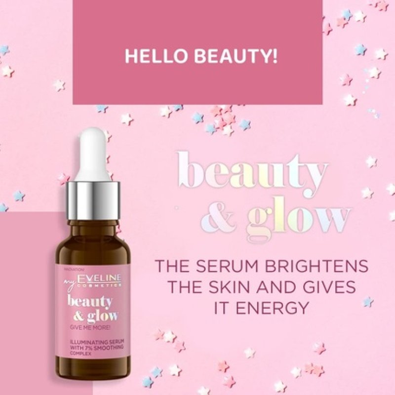 Eveline Cosmetics Beauty & Glow Illuminating Serum with Natural Botox Effect