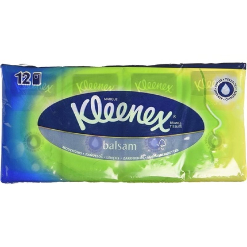 Kleenex Balsam Tissues 12 - Pack of 4