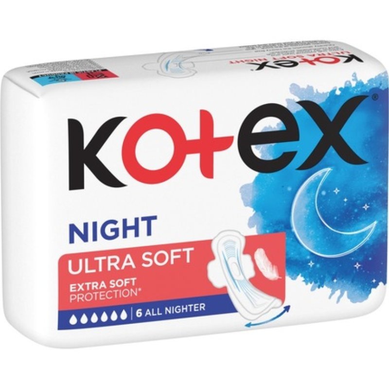 Kotex Ultra Soft Night pads - 6 pads