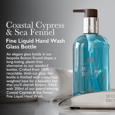Molton Brown Coastal Cypress & Sea Fennel Glass Bottle for Fine Liquids