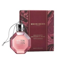 Molton Brown Delicious Rhubarb Rose Festive Bauble Bath And Shower Gel 75 Ml
