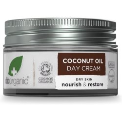 Dr Organic Coconut Oil Day Cream Moisturising for Dry Skin Natural Vegan